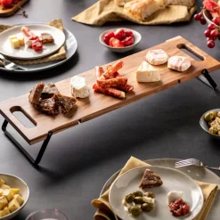 CASA Acacia Lux Tabla Para Servir Negro, Natural