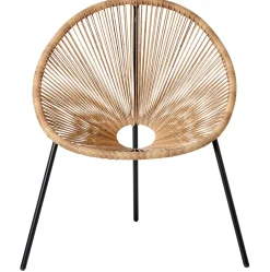 CASA Acapulco Silla Lounge Negro, Natural