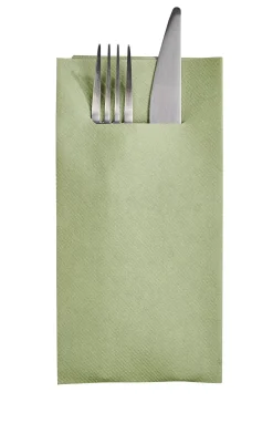 CASA Airlaid Servill./Cubiert. Juego De 12 Verde Oliva