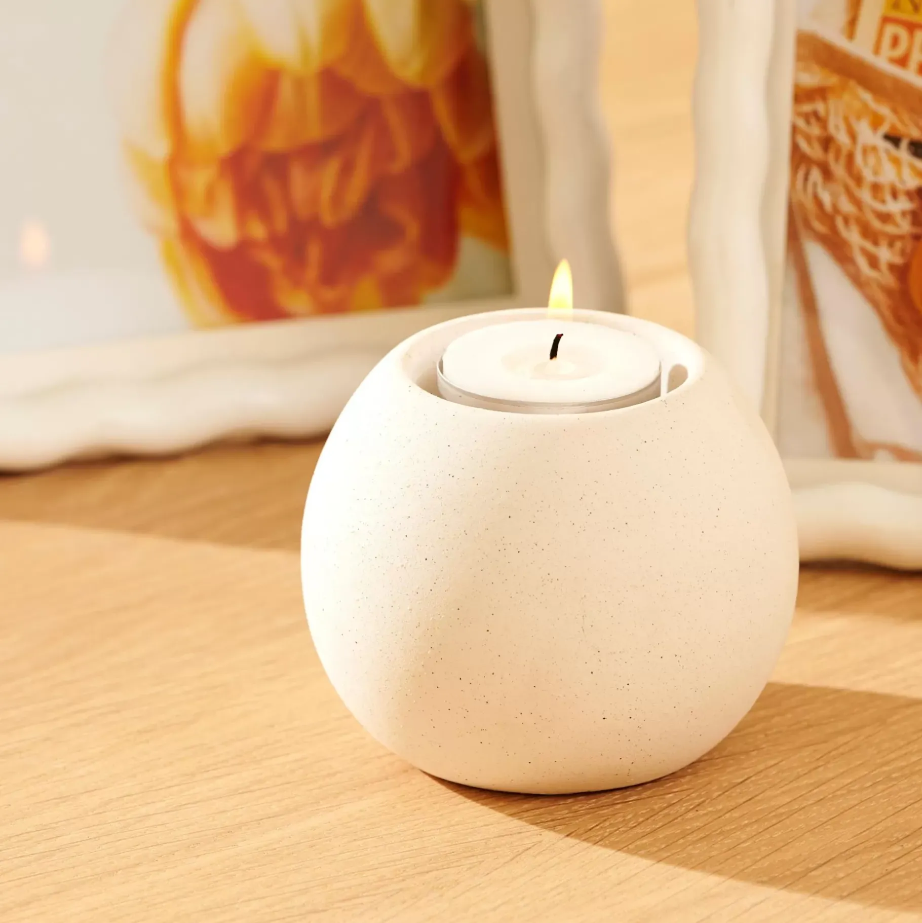 CASA Alba Soporte Para Vela Pequena Blanco