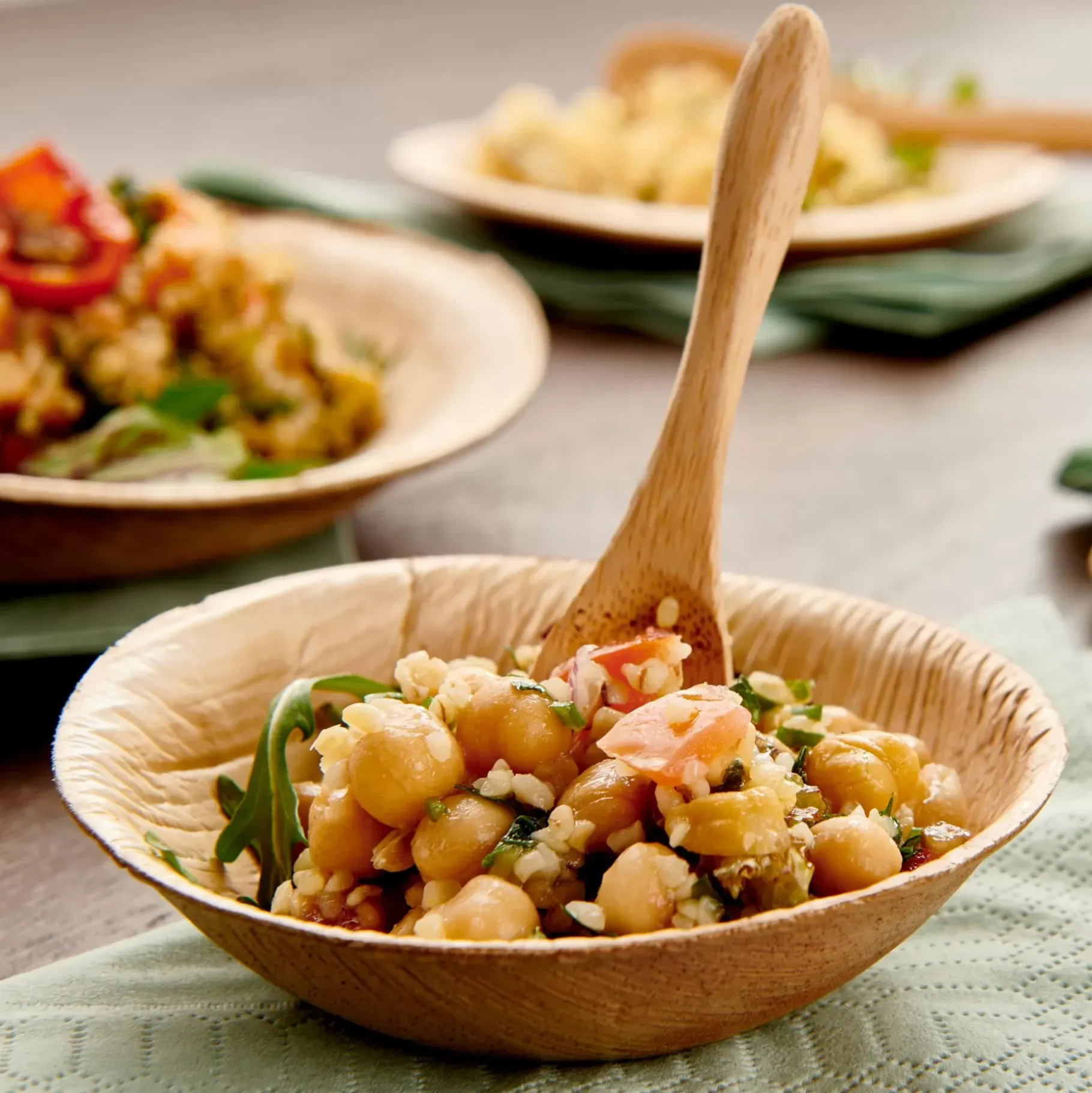 CASA Areca Leaf Cuencos Juego De 6 Natural