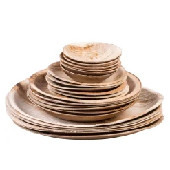 CASA Areca Leaf Cuencos Juego De 6 Natural