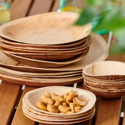 CASA Areca Leaf Platos Juego De 6 Natural