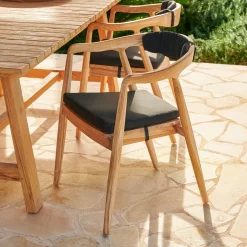 CASA August Cojin De Asiento Negro