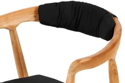 CASA August Cojin De Espalda Negro