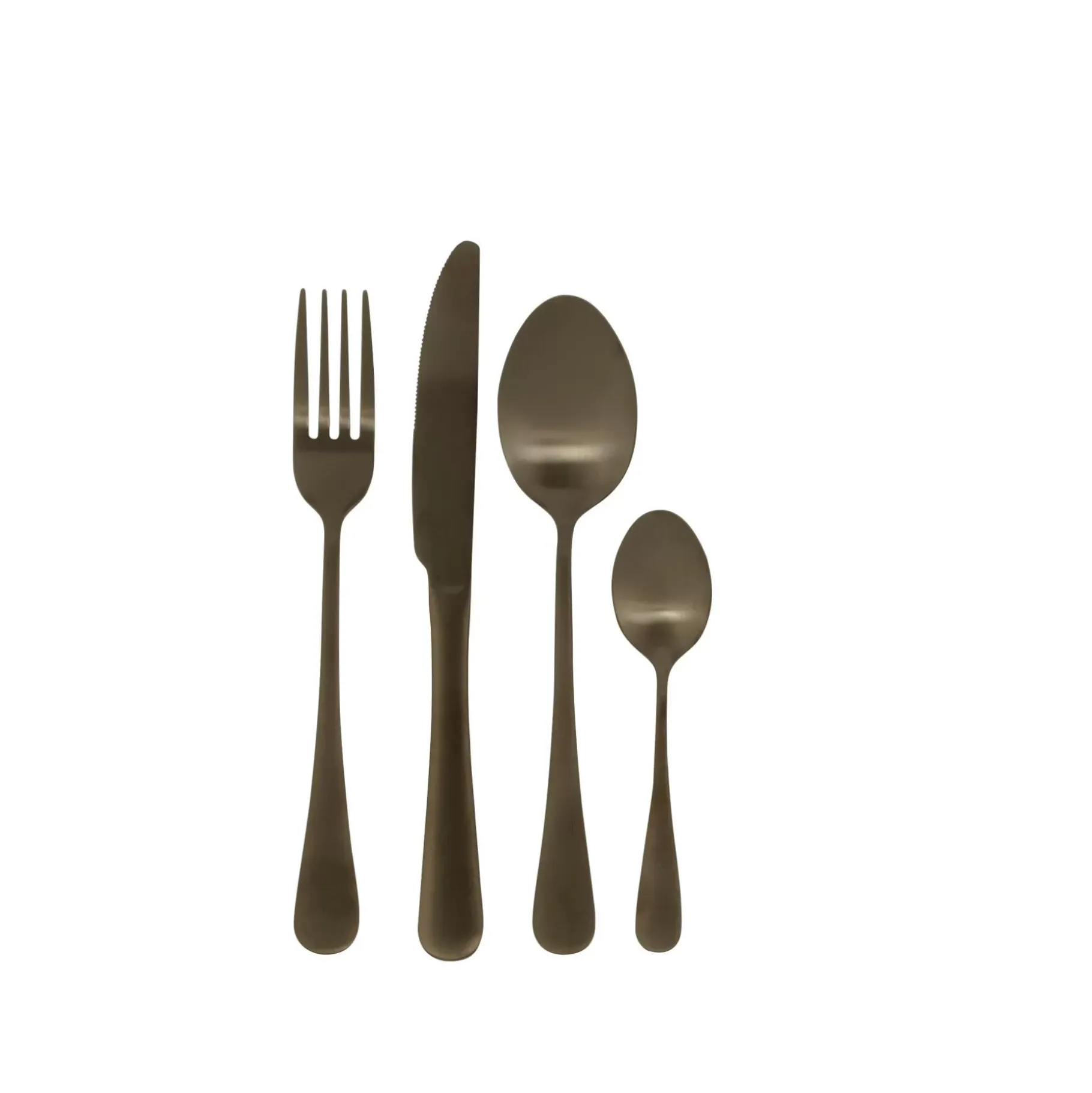 CASA Axelle Cubierto De 16 Piezas Negro