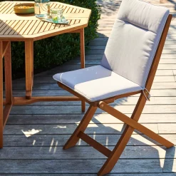 CASA Azur Cojines De Jardín Para Silla Pleg Gris Claro