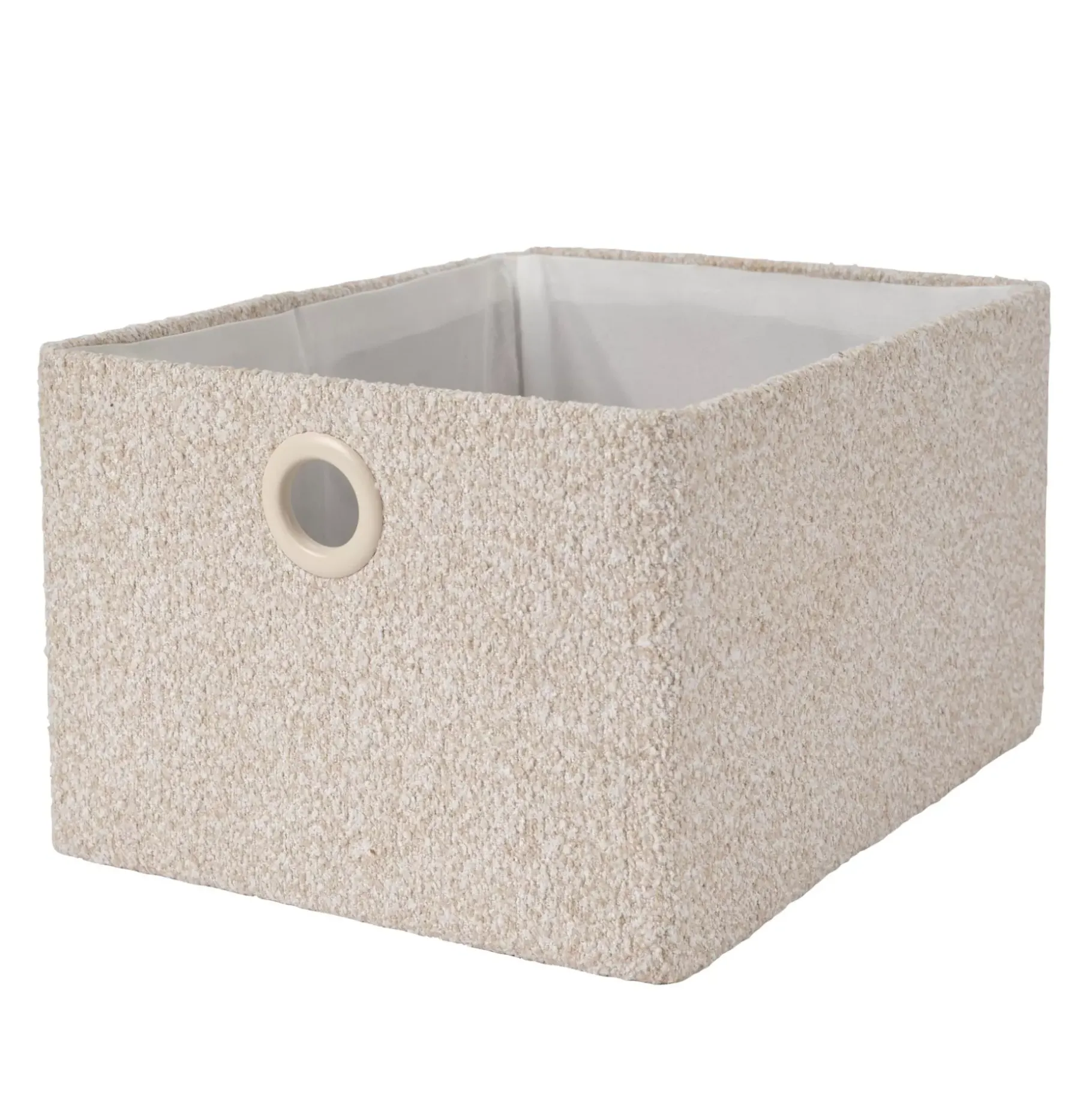 CASA Basic Boucle Cesta De Almacenaje Off White/Sand