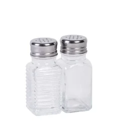 CASA Basic Salero Y Pimentero Plateado, Transparente