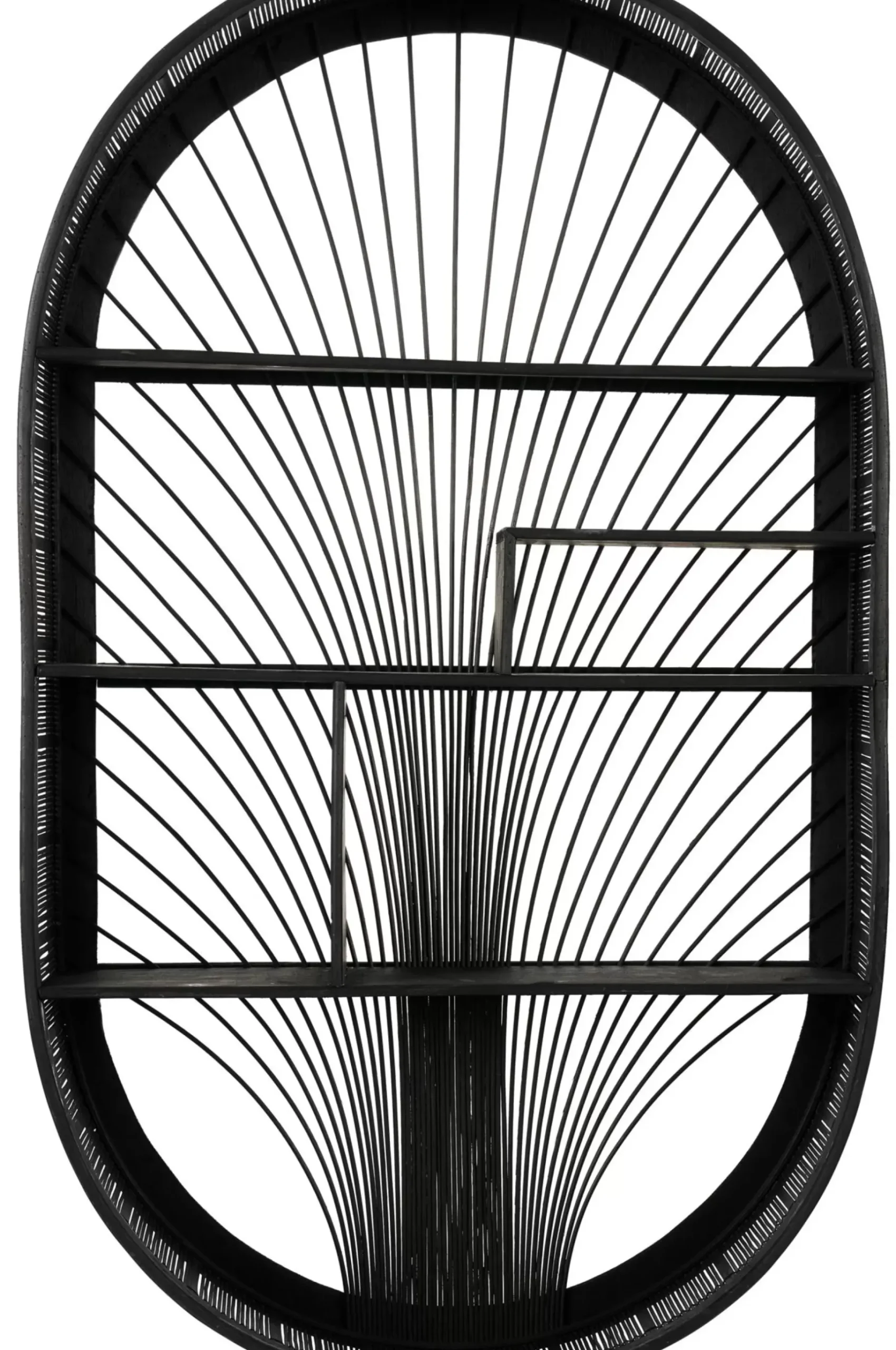 CASA Bavi Estanteria De Pared Negro