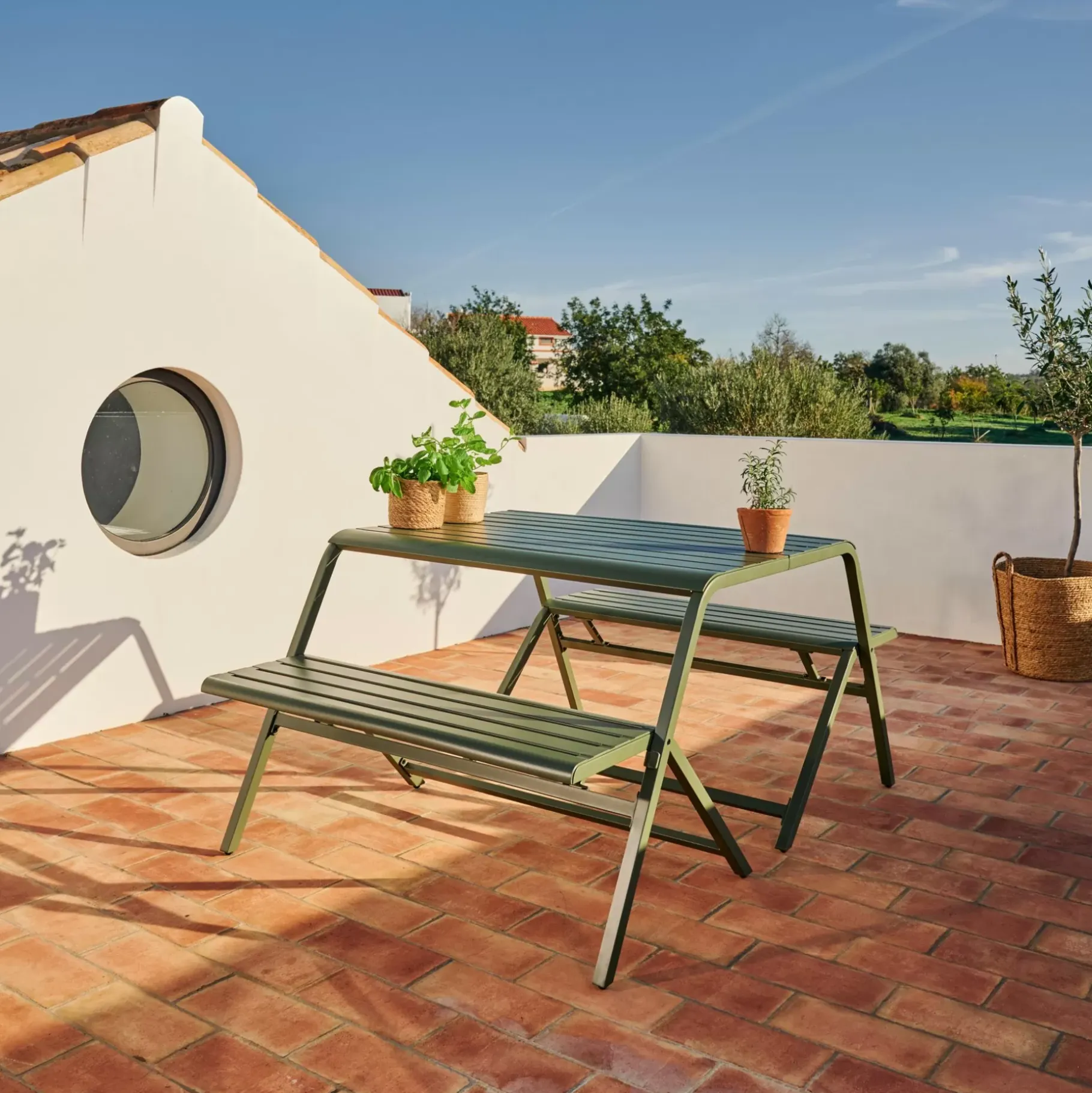 CASA Bergen Mesa Para Balcon Tambien Mesa/Plantas