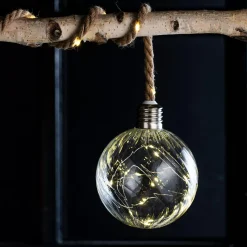 CASA Bloxem Bola Decorativa Con 20 Leds Transparente