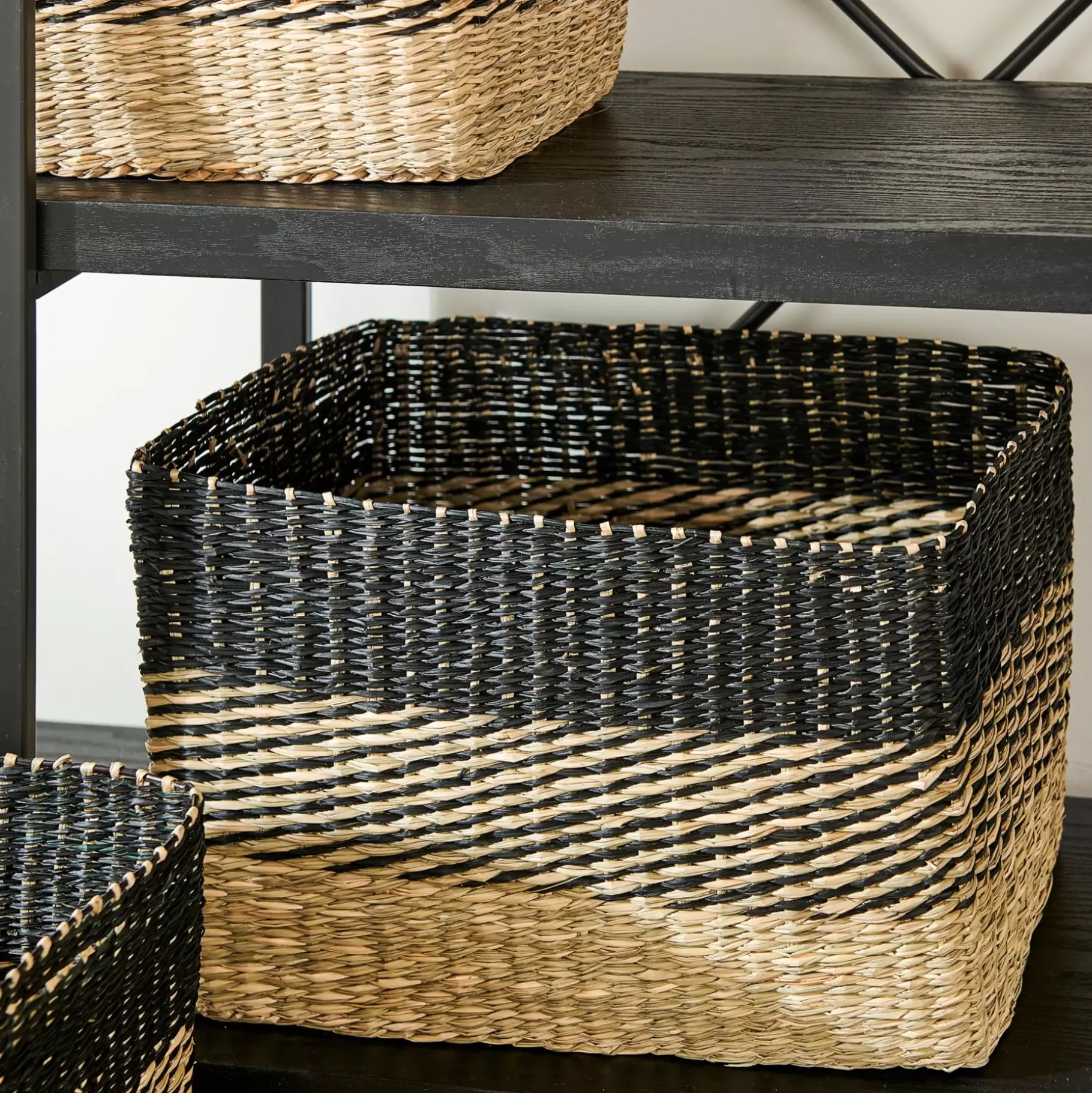 CASA Bobo Cesta Negro, Natural