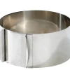 CASA Caramella Molde Anillo Tarta Ajustable Plateado
