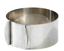 CASA Caramella Molde Anillo Tarta Ajustable Plateado