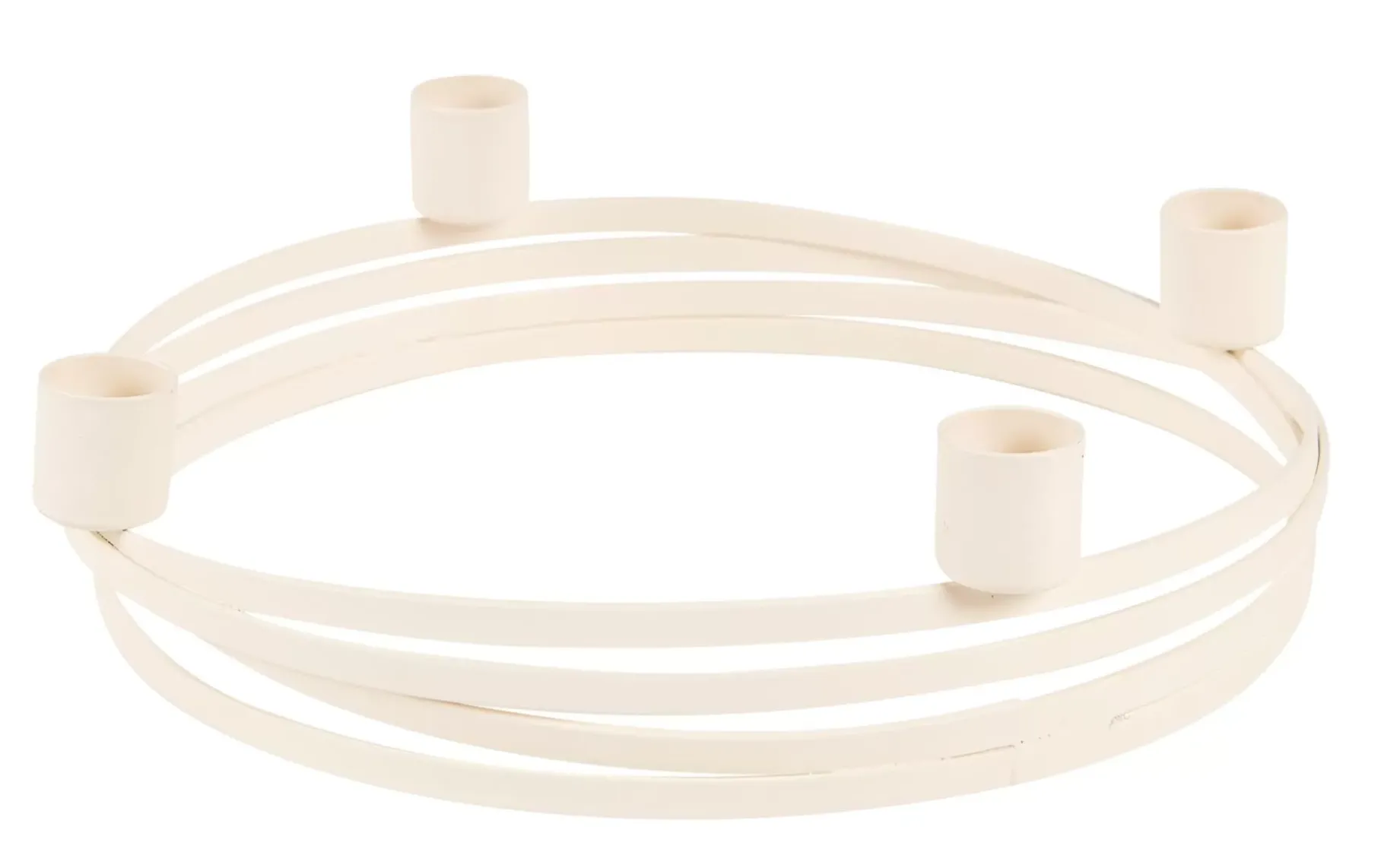CASA Circle Candelabro Para 4 Velas Blanco