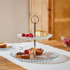 CASA Dahlita Bandeja De 2 Pisos Transparente