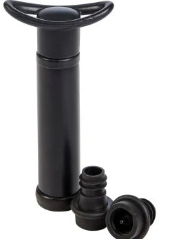 CASA Divino Bomba De Vino Con 2 Tapones De Vino Negro
