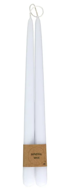 CASA Duo Velas Largas Juego De 2 Blanco