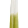 CASA Duo Velas Largas Juego De 2 Verde, Crema, Multicolor