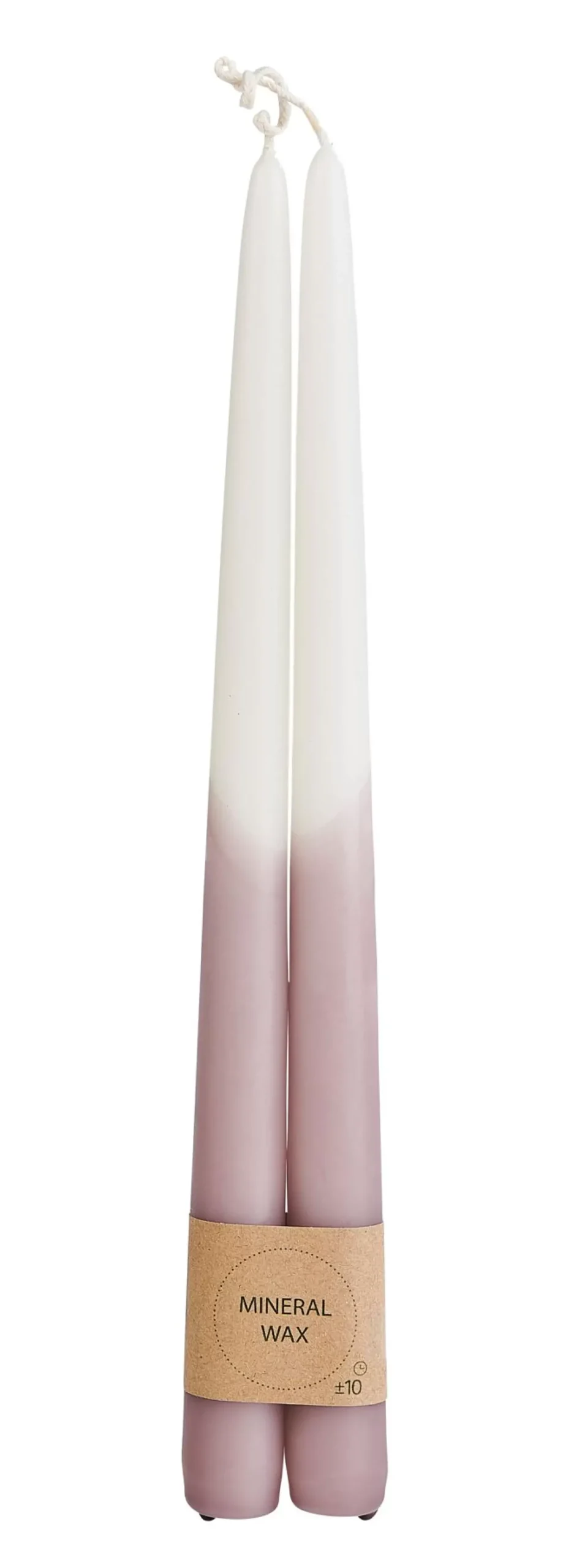 CASA Duo Velas Largas Juego De 2 Crema, Multicolor