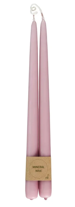 CASA Duo Velas Largas Juego De 2 Rosa