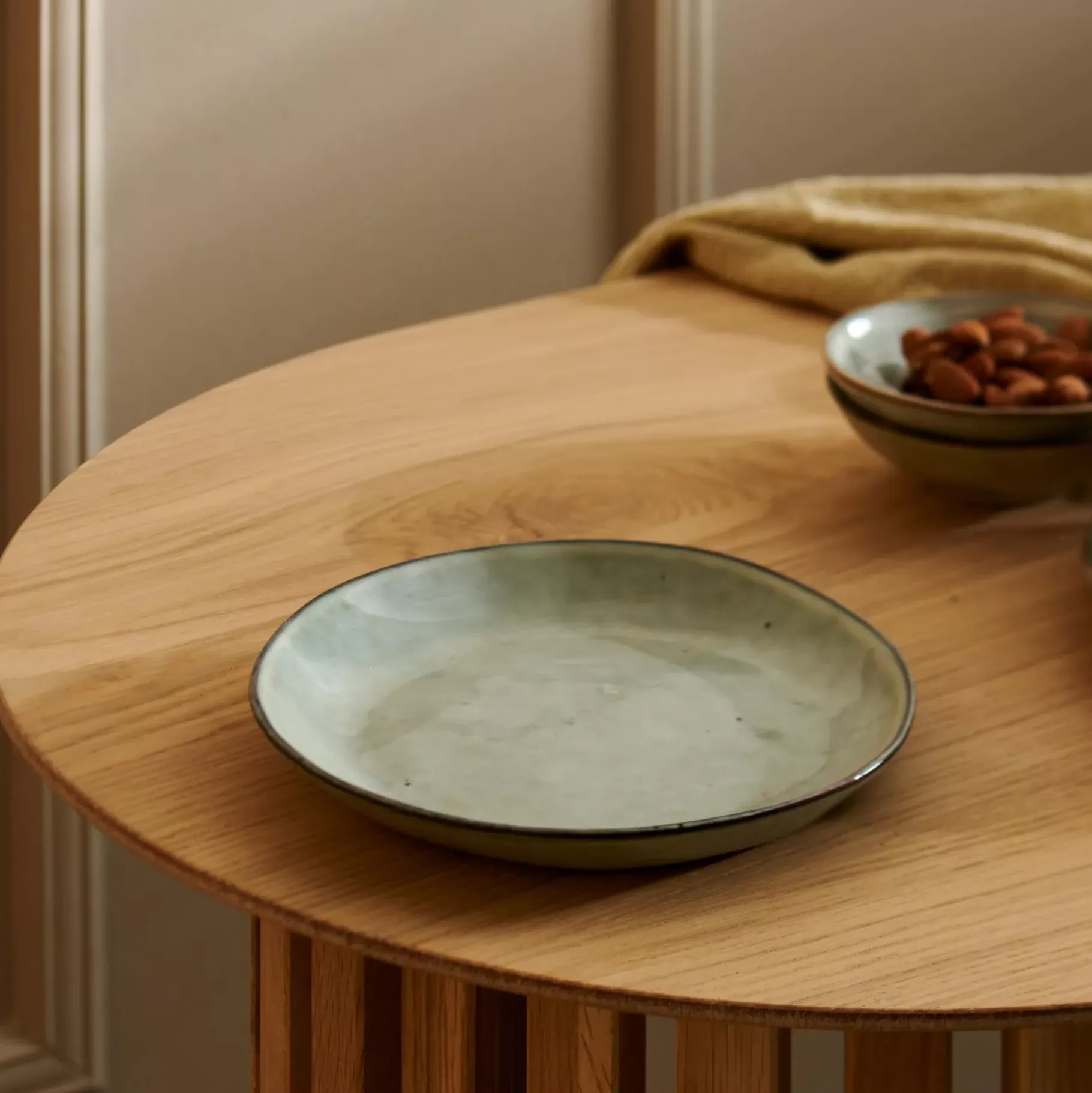 CASA Earth Lagoon Plato De Postre Verde Claro