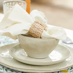 CASA Earth Marl Plato De Postre Crema