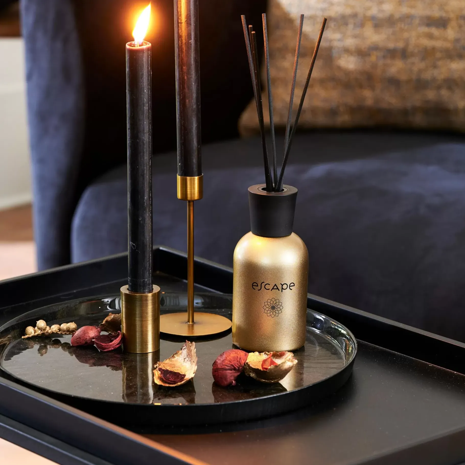 CASA Escape Golden Bliss Aceite Perfumado Dorado, Burdeos