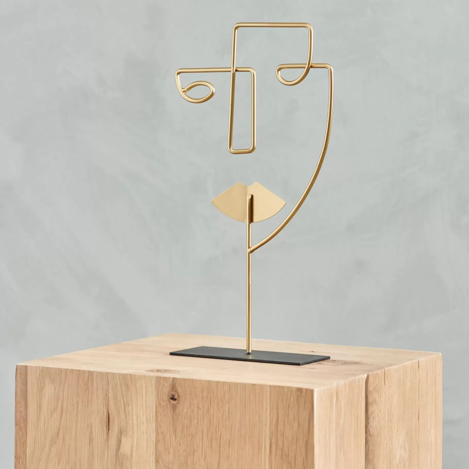 CASA Face Decoracion Con Pie Dorado