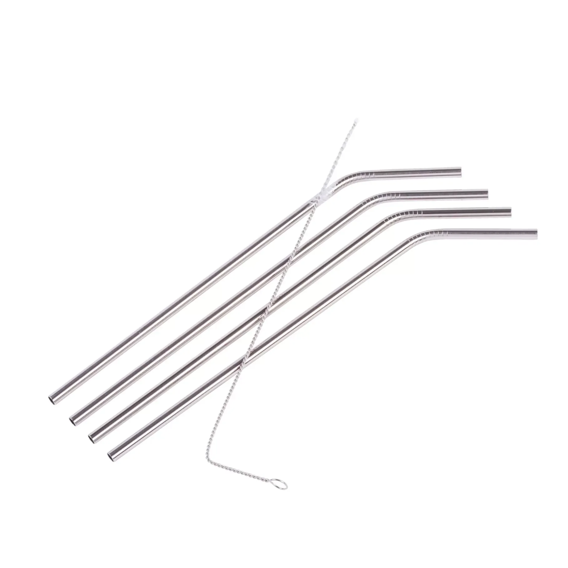 CASA Fancy Pajitas Con Escobilla Plateado