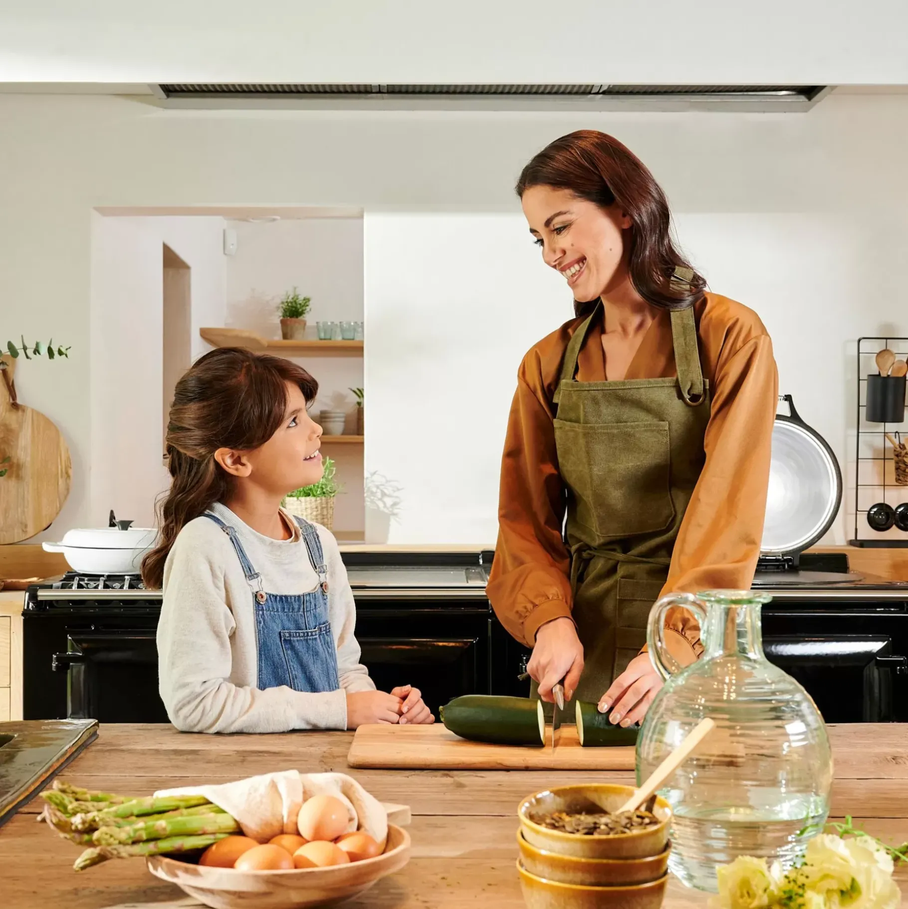 CASA Fire Delantal Verde Marron