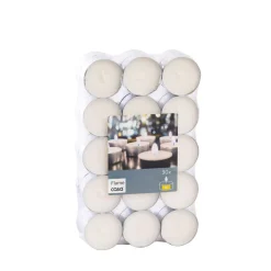 CASA Flame Velas Pequenas Juego De 30 Blanco
