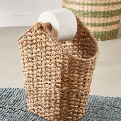 CASA Flores Soporte Rollos Wc Revistero Natural