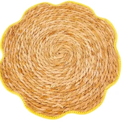 CASA Flower Mantel Individual Amarillo Amarillo