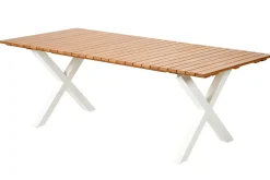 CASA Formax Mesa De Jardín Con Patas En X Natural/Blanco