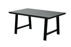 CASA Formax Mesa De Jardín Con Patas En A Negro