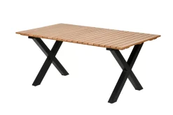 CASA Formax Mesa De Jardín Con Patas En X Natural/Negro