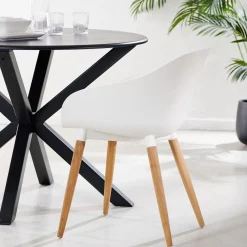 CASA Fray Sillas De Comedor Blanco/Natural