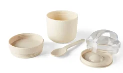 CASA Freshmood Tarro De Desayuno Con Cuchara Blanco, Marron, Verde