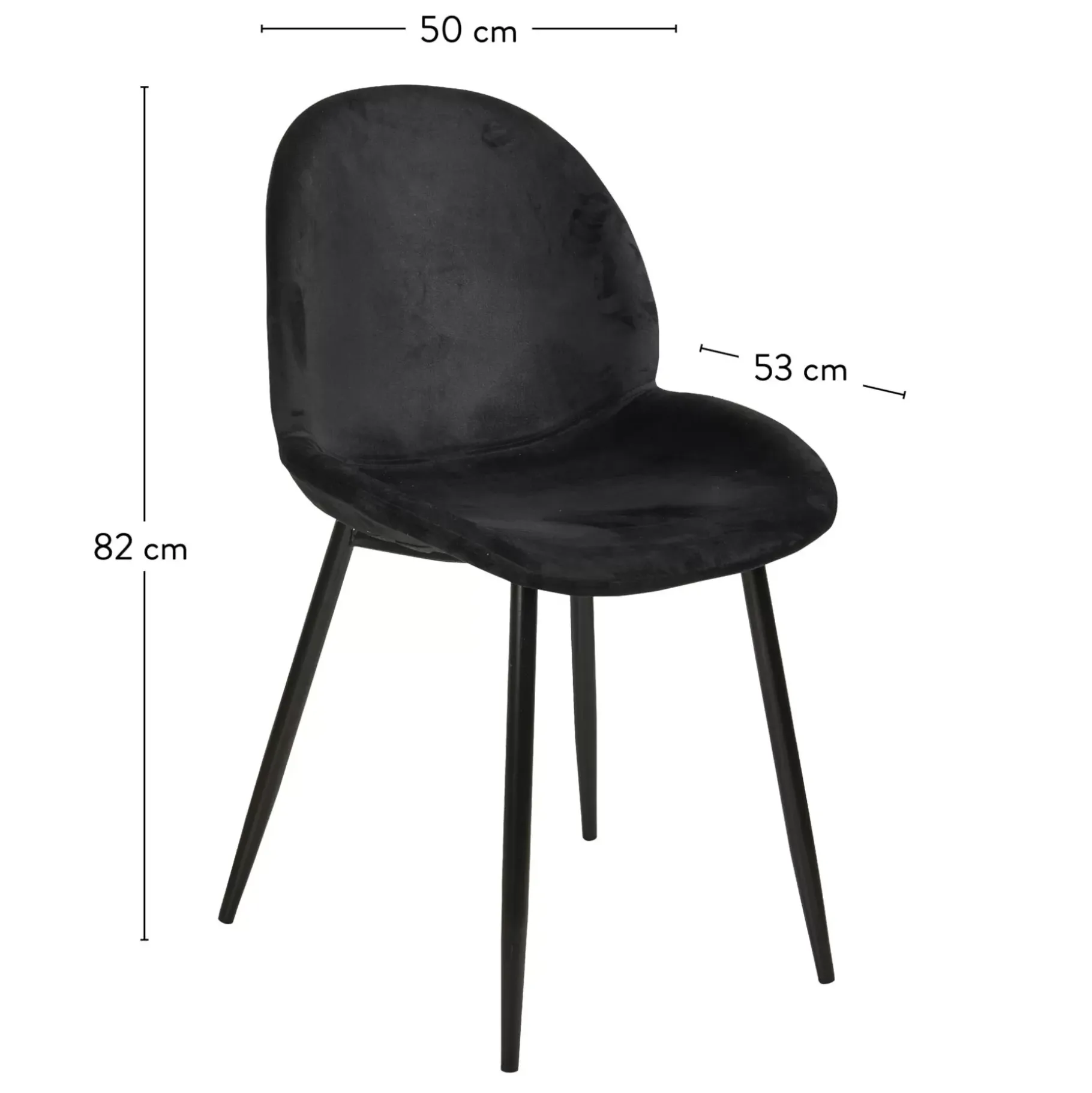 CASA Freyo Silla De Comedor Negro