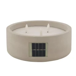 CASA Fuego Vela Led Solar Gris Claro
