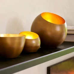 CASA Gimini Soporte Para Vela Pequena Cobrizo