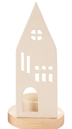 CASA Home Soporte Para Vela Pequena Blanco, Natural