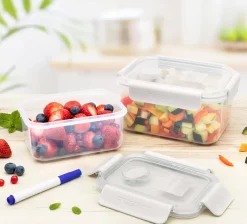 CASA Homey Clip Marcador De Tiza Para Fiambrera Azul