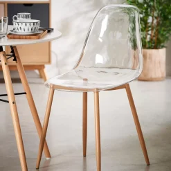 CASA Ice Silla De Comedor Transparente, Natural