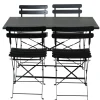 CASA Imperial Conjunto Bistro Rectangular Negro