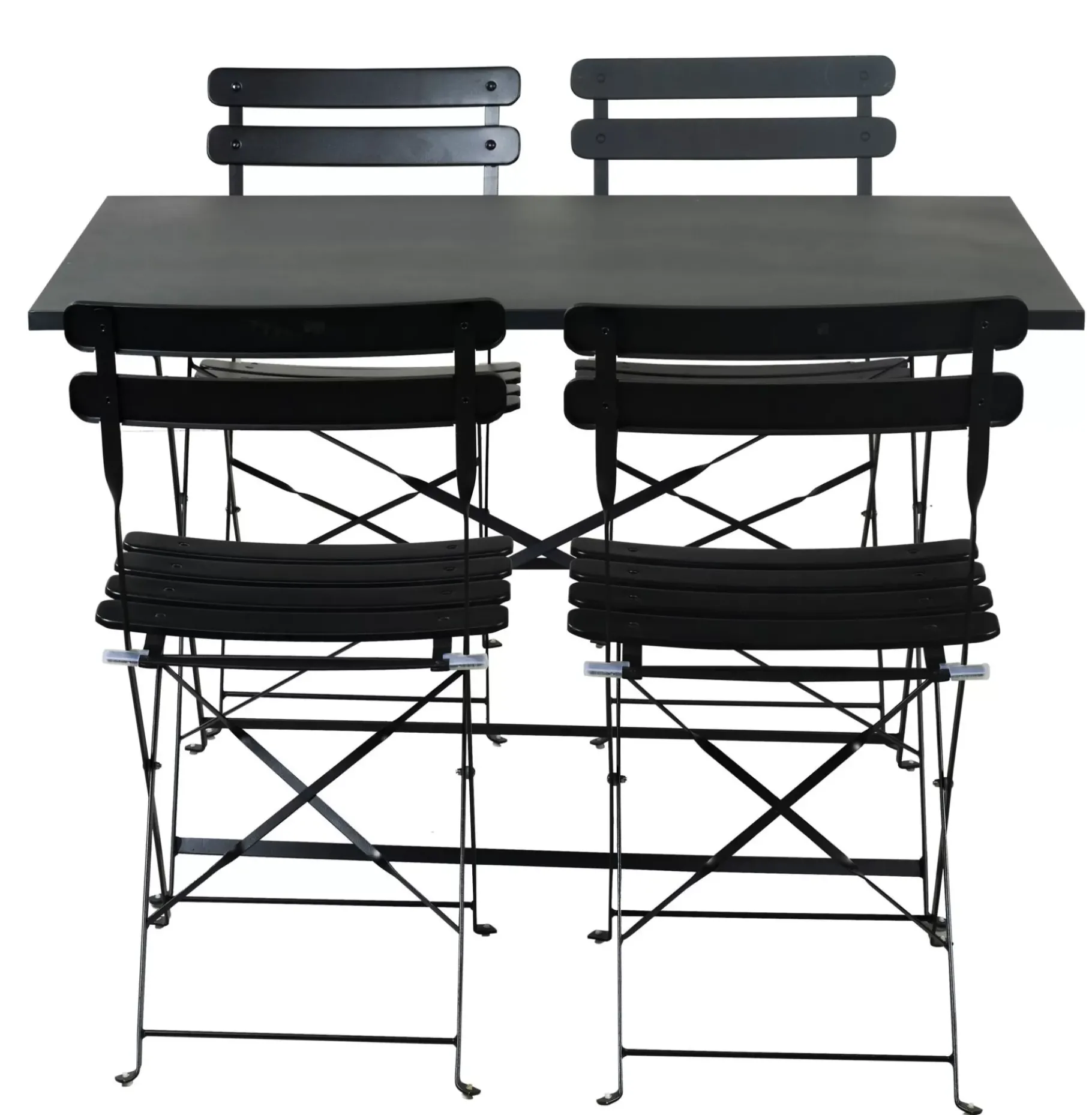 CASA Imperial Conjunto Bistro Rectangular Negro