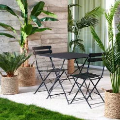 CASA Imperial Conjunto Bistro Cuadrado Negro