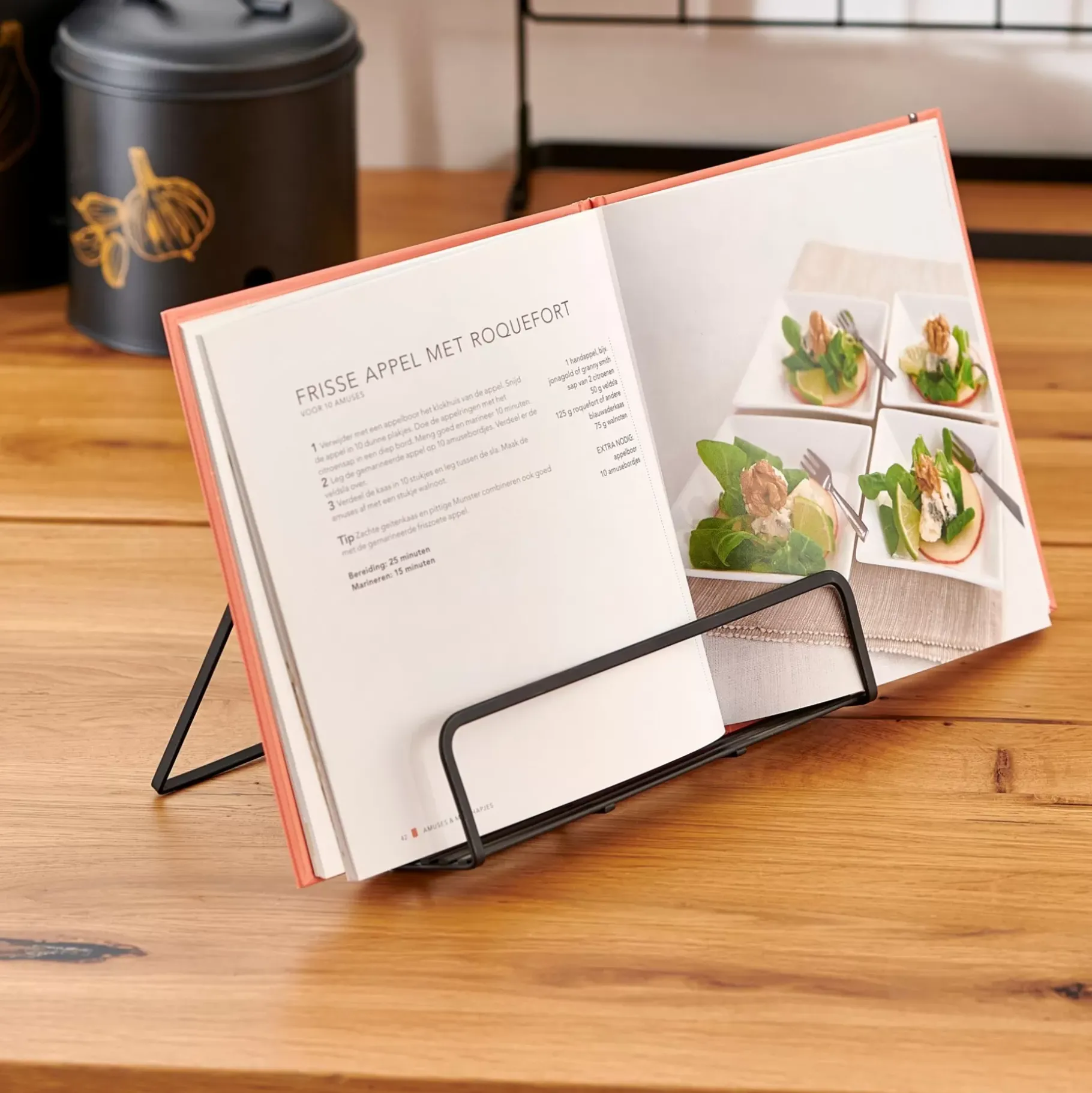 CASA Industria Atril De Cocina Negro